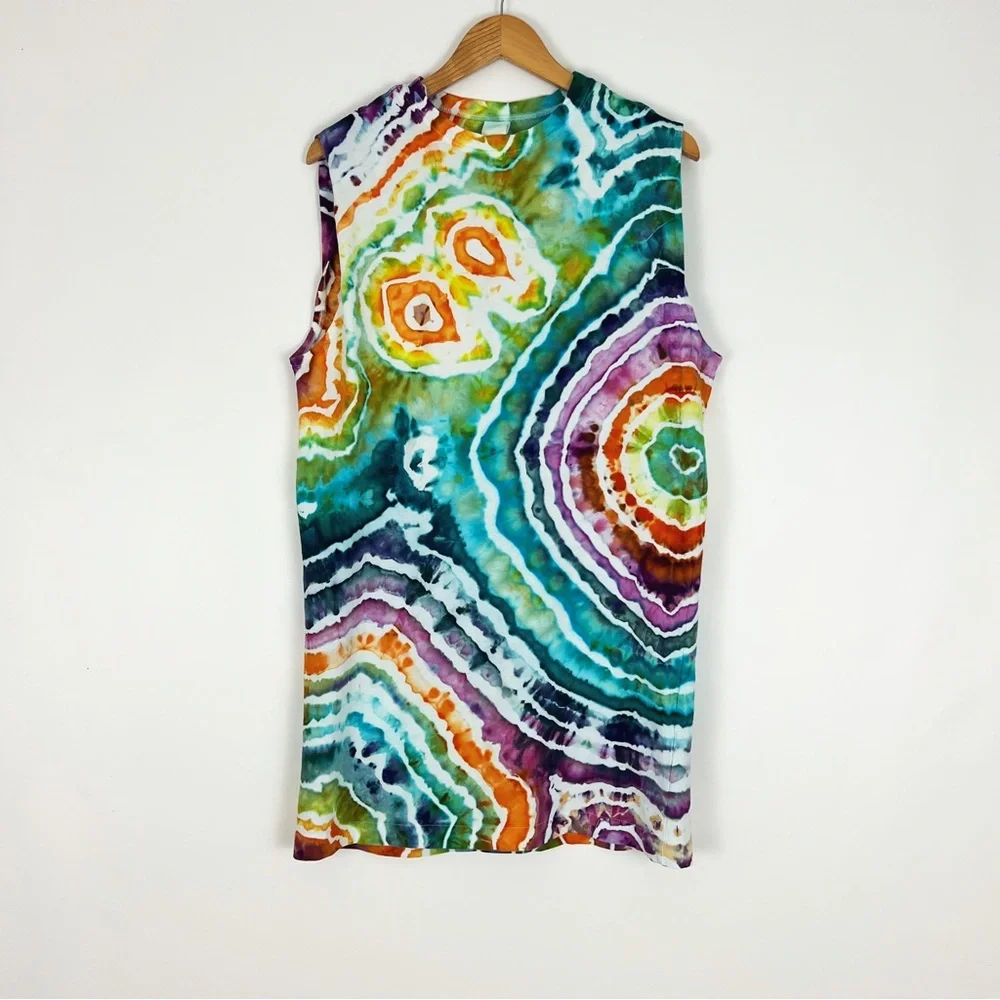 Hand-Dyed Sleeveless Jersey Dress | Size S - Picture 9 of 11